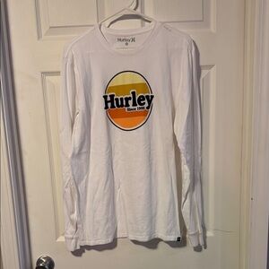 Hurley White Long Sleeve Tee Casual Comfort